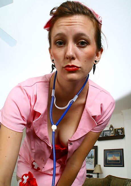 Sexy aged Pandora in uniform masturbates 